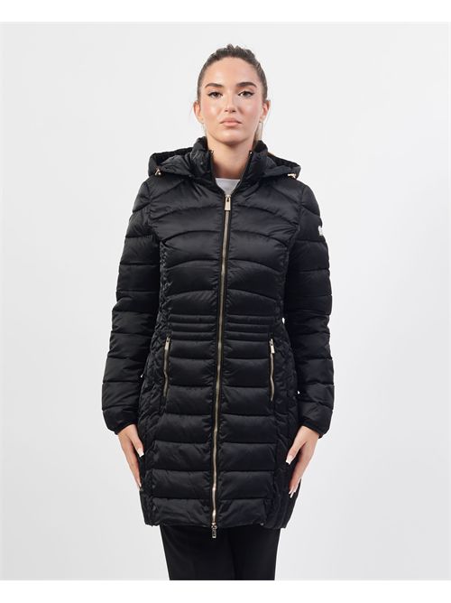 Yes Zee women's long quilted jacket with hood YES ZEE | O017-M8000801